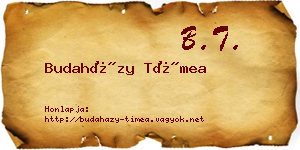 Budaházy Tímea névjegykártya