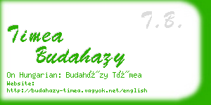 timea budahazy business card